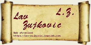 Lav Žujković vizit kartica